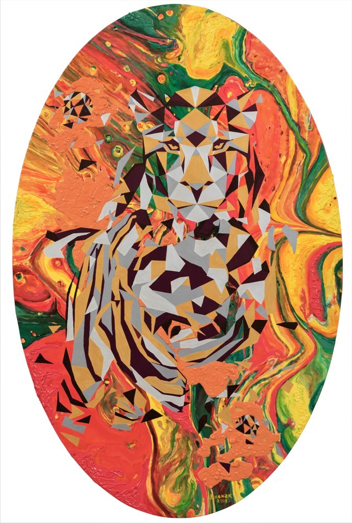 Fiery_Lioness 2018 Canvas and acrylic_ 170x240